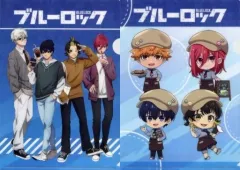 【中古】クリアファイル 集合 A4クリアファイル(2枚入り) 「ブルーロック×Animax Cafe+」