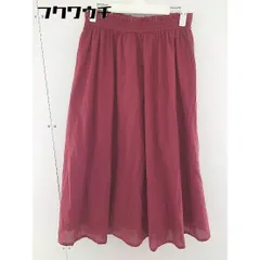 ◇ SM2 サマンサ モスモス ウエストゴム ロング フレア スカート サイズF レッド レディース  【中古】 【1110220009536】