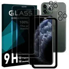 対応 iPhone 11 Pro ガラスフイルム 覗き見防止 【2+2枚セット AGC旭硝子 ガイド枠付き 】iPhone11 pro フイルム のぞき見防止 (2枚) + レンズ保護フィルム (2枚) アイホン11 プロ 液晶 保護フィルム のぞき見 プ