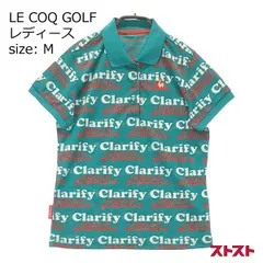 LE COQ GOLF ルコックゴルフ 半袖ポロシャツ 総柄 グリーン系 M [240001973460]#