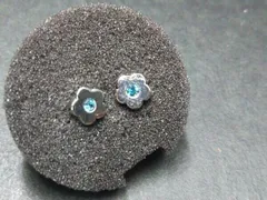 【MARY QUANT】 マリークワント ピアス アクセサリー 小物 青 花 中古