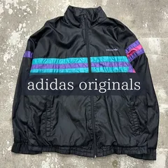 80s 90s adidas originals アディダスオリジナルス ナイロンジャケット ジャージ トレファイルロゴ 古着 L ジャケット スポーツウェア ブロークコア
