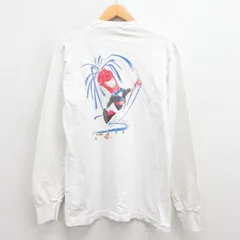 M/古着 フルーツオブザルーム 長袖 ビンテージ Tシャツ メンズ 90s タキシード コットン クルーネック 白 ホワイト 25aug29 中古