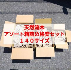 【送料無料】国産 南信州産 天然流木●おまかせ アソート箱詰め お得格安セット【１４０サイズ】流木卸売 流木格安セット 流木まとめ売り 流木大量販売 川流木