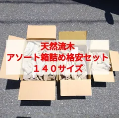 【送料無料】国産 南信州産 天然流木●おまかせ アソート箱詰め お得格安セット【１４０サイズ】流木卸売 流木格安セット 流木まとめ売り 流木大量販売 川流木