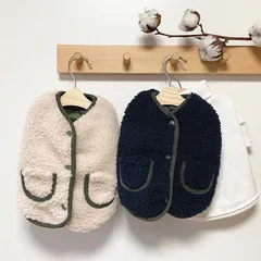 マフラー付き ボア × キルティング リバーシブル ジャケット  犬用 犬服