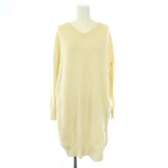 モラビト MORABITO ワンピース カシミヤ ニット Vネック ひざ丈 長袖 38 M 白 アイボリー /TKのサムネイル