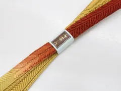 【一輝堂】リサイクル着物 和装小物 帯締め 平組 金糸 帯締 25w07-8284