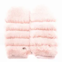 アグ UGG フェイクファー手袋 グローブ 裏ムートン ロゴ ピンク /GVのサムネイル