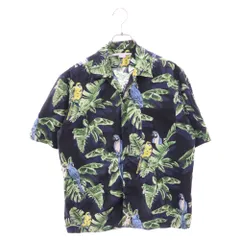 STELLA McCARTNEY (ステラマッカートニー) ボタニカル 総柄オープンカラー 半袖シャツ ネイビー/グリーン 503791 SKN50のサムネイル