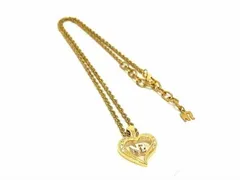 ■美品■ NINA RICCI ニナリッチ ラインストーン ネックレス ペンダント アクセサリー レディース ゴールド系 DE7578