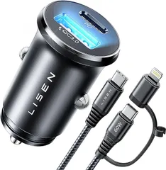 K-932 LISEN 車 充電器 iphone シガーソケット usb-c 急速充電