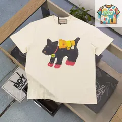 【今日WTO】GUCCI 2025 シュナウザー犬柄ロゴ T-VY00
