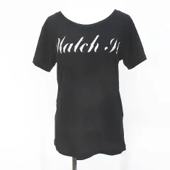 サンローラン パリ SAINT LAURENT PARIS 半袖 カットソー XS 黒系 ブラック プリント 綿 コットンのサムネイル