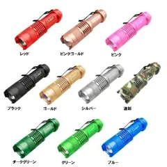 超小型LEDハンディライト ミニサイズ懐中電灯 高輝度CREEチップ 防水 ズーム機能付き<3個セット >