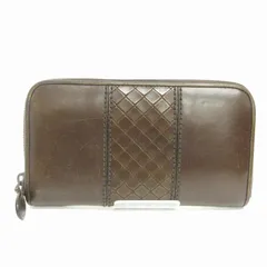 ✨美品✨ ボッテガ ヴェネタ イントレチャート ラウンド 長財布 ブラウン BOTTEGA VENETA 【超美品】ボッテガヴェネタ ラウンドファスナー