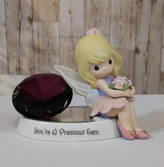 プレシャスモーメント＆ディズニー　限定品　黒い宝石の妖精　セラミック人形