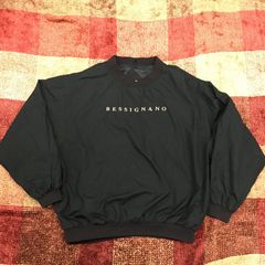 XＸL　ナイロン プルオーバー ゴルフウェア ホッケーシャツ ピステ シャカシャカ ウォームアップ スウェット 黒 ブラック　輸入　古着