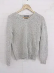 ◇ A day in the life UNITED ARROWS Vネック 長袖 ニット セーター ライトグレー系 レディース P  【1301120004053】