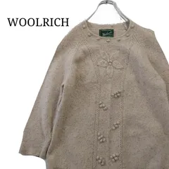 【00s】WOOLRICH ウールリッチ 立体編みニット 花柄 ハート