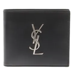 SAINT LAURENT PARIS (サンローランパリ) カサンドラ シングル コンパートメント ウォレット 二つ折り財布 4532760SX0E1000 ブラック/シルバーのサムネイル