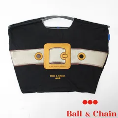 【正規品】 ボールアンドチェーン (バックル / ブラック) Lサイズ  トートバッグ エコバッグ 刺繍 黒