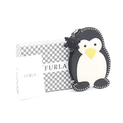 箱付き 良品 フルラ ペンギンモチーフ レザー レディースコインケース 2000000 NSK OMI