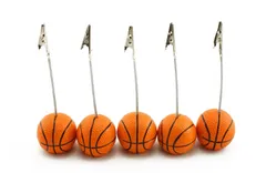 メモクリップ メモホルダー 型 メモスタンド カード立て バスケットボール 写真立て naissant 5個セット