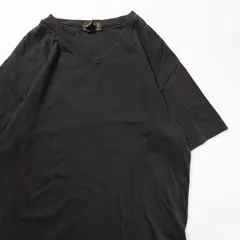 80's 黒タグ エディーバウアー Vネック コットン Tシャツ 黒 (M) ブラック 無地 80年代 旧タグ オールド 半袖 Eddie Bauer アメリカ古着 USED  ビンテージ ヴィンテージ