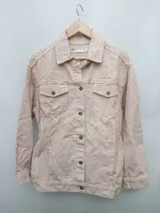 ◇ ◎ ZARA ザラ ステンカラー 長袖 デニムジャケット サイズEUR S USA S MEX 26 ピンクベージュ系 レディース P  【1404040012631】