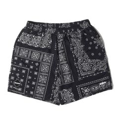 【美品】F.C.Real Bristol エフシーレアルブリストル パンツ サイズ:L / 21SS バンダナ柄 ナイロン イージーショーツ (NYLON EASY SHORTS) / ブラック 黒 / ボトムス ショートパンツ【メンズ】【中古】
