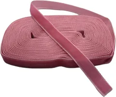 KAZARI日和 ベロア リボン ベルベット 10mm幅 長さ5メートル 手芸 結婚式(ピンク)