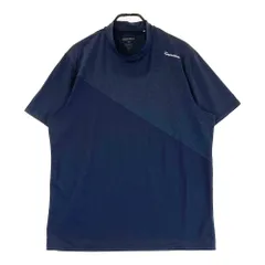 【極美品】TaylorMade モノグラム 総柄 半袖モックネックシャツ 紺 M TaylorMade テーラーメイド モノグラム 総柄 半袖モックネックシャツ