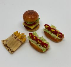 ミニチュアフード　バーガーセット