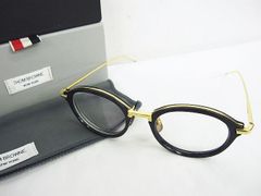 THOM BROWNE TB-011F-49 アイウェア メガネフレーム 度入り 49□21-150 TB-011F-NVY-GLD-49-AF MF0005-0522-1 ★3144