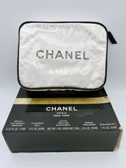 CHANEL/シャネル　ポーチ/バニティーポーチ　化粧/コスメポーチ　小物入れ　ホワイト/ビニール　ノベルティ　AT118