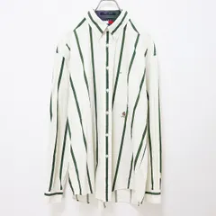 トミーヒルフィガー TommyHilfiger シャツ ストライプ ロゴ 刺繍 ボタンダウン x938729n