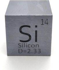 元素標本 ケイ素 Si (25mmキューブ・刻印A・通常)