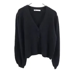 ザラ 長袖 ニット カーディガン L ブラック系 ZARA レディース 古着 【231220】