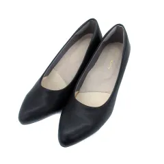 オリエンタルトラフィック ORIENTAL TRAFFIC パンプス ピンヒール ローヒール ポインテッドトゥ フェイクレザー 41 25.5cm 黒 ブラック /HO2