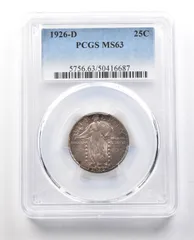 1923年 スタンディング・リバティ・クォーター銀貨PCGS AU 55 1923年 スタンディング・リバティ・クォーター銀貨PCGS AU 55