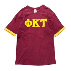 【XL】70s ヴィンテージ Tシャツ フットボール ワッペン ΦΚΤ アルファベット フラタニティ シングルステッチ