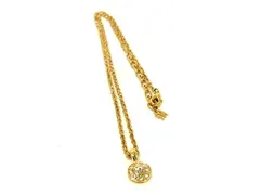 ■極美品■ NINA RICCI ニナリッチ ラインストーン ネックレス ペンダント アクセサリー レディース ゴールド系×シルバー系 DG5691