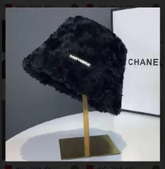 新品 バケットハット ブラック バケハ ボア もこもこ ハット 帽子 可愛い 小顔 あったかい