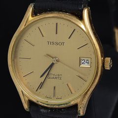 TISSOT ティソ F380 QZ 金文字盤 ヴィンテージ メンズ 【稼動】 - メルカリ
