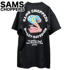 SAMS CHOPPERS コブラプリントTシャツ Mサイズ 黒 胸ポケット サムズ チョッパーズ バイカー スネーク