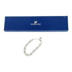 【中古】SWAROVSKI スワロフスキー ラインストーン メタル チェーンブレスレット レディース シルバー 308098 ブレスレット