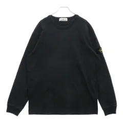 STONE ISLAND (ストーンアイランド) 20AW ワッペン付き ヘビーウェイト コットン ロングスリーブTシャツ 731564450 ブラック