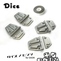 NEW!!　 CARRY DA63T キャリイ用ドアヒンジセット（4個セット） シルキーシルバーメタリック（Z2S）　塗装済 ダイスノヒンジ 両面テープ貼り付け ウレタン製