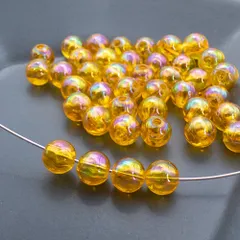 ＊15g＊ 約150個 アクリルビーズ 6mm AB オレンジ bz214